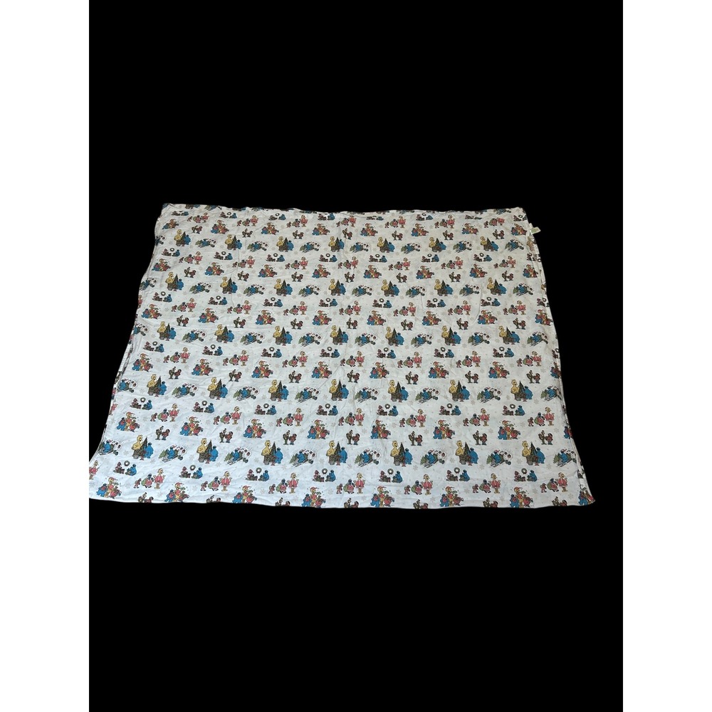 Sesame Street Christmas Holiday Twin Flat Sheet Big Bird Cookie Monster Elmo